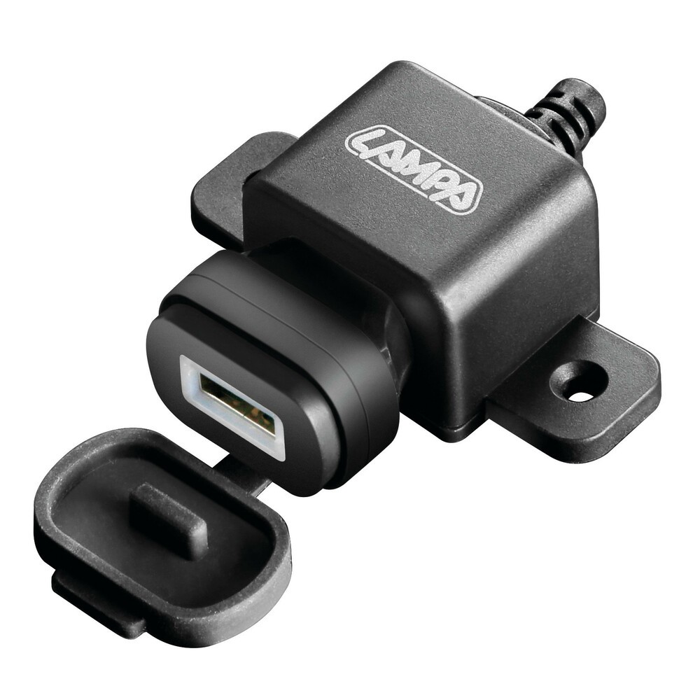 Lao Bakken versnelling USB Fix Omega | 12/24 volt USB lader voor motor, scooter auto of boot.